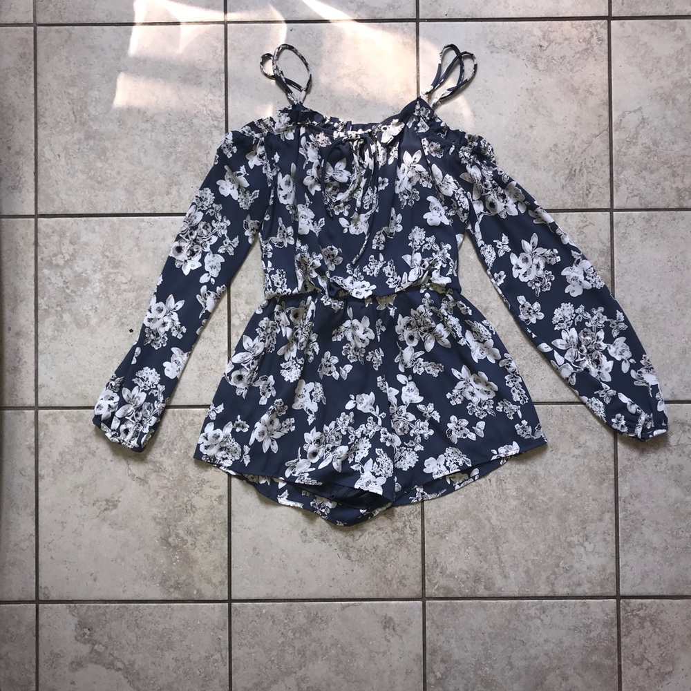 Perrywinkle off the shoulder romper